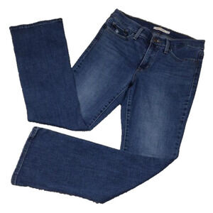 Levi's 315 Shaping Blue Medium Wash Five Pocket Mid Rise Boot Cut Denim Jean